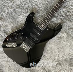 Guitare électrique ST à corps massif pour gaucher, noire, avec micros SSH et livraison gratuite