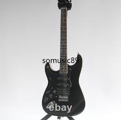 Guitare électrique ST gaucher en corps massif, noir, avec touche en palissandre - Ensemble