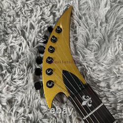 Guitare électrique Solid Body Rockingbird dorée à paillettes avec biseaux noirs livraison gratuite