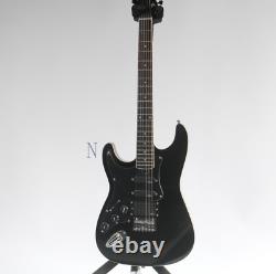 Guitare électrique Solid Body ST gaucher, ensemble noir avec touche en palissandre