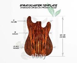 Guitare électrique Stratocaster à table tombante en cocobolo mexicain (ES) Ensemble MCES000702