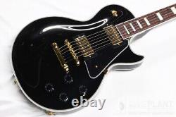 Guitare électrique Tokai Les Paul Custom Black LC156S BB HH Medium avec étui gig