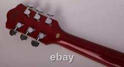 Guitare électrique à 6 cordes Rouge avec touche en palissandre, corps semi-creux en acajou