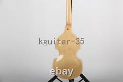Guitare électrique creuse naturelle avec pièces dorées et livraison gratuite, jeu de 6 cordes avec jointure