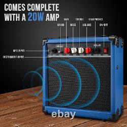 Guitare électrique de 30 pouces et kit de démarrage pour enfants avec guitare débutant de taille 3/4