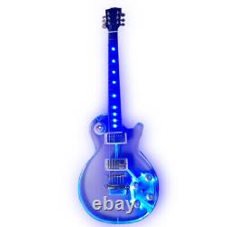 Guitare électrique en acrylique avec lumière LED et touche en palissandre