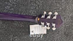 Guitare électrique jazz 6 cordes avec f hole couleur violette corps creux col collé 335 M