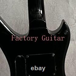 Guitare électrique noire Custom Finish Black Stealth Chuck avec pont Floyd Rose à 6 cordes