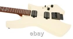 Guitare électrique sans tête Corona Gravity NT Vintage White avec frettes en acier inoxydable Jescar