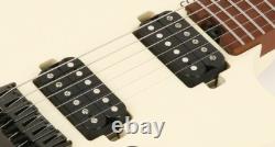 Guitare électrique sans tête Corona Gravity NT Vintage White avec frettes en acier inoxydable Jescar