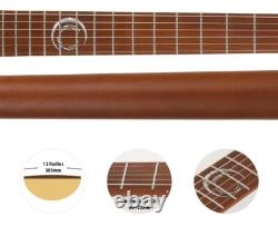 Guitare électrique sans tête Corona Gravity NT Vintage White avec frettes en acier inoxydable Jescar