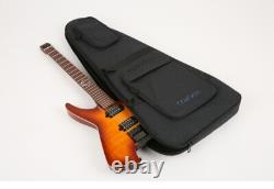Guitare électrique sans tête Corona Gravity NT Vintage White avec frettes en acier inoxydable Jescar