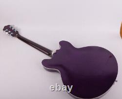 Guitare électrique violette à 6 cordes, corps en acajou, manche en érable, touche en palissandre