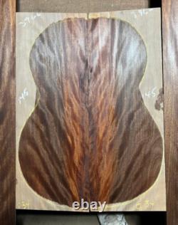 Guitare en bois de ton Ohia hawaïen bouclé, ensemble de luthier dos et éclisses OM
