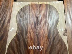 Guitare en bois de ton Ohia hawaïen bouclé, ensemble de luthier dos et éclisses OM
