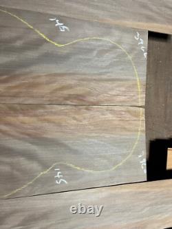 Guitare en bois de ton Ohia hawaïen bouclé, ensemble de luthier dos et éclisses OM