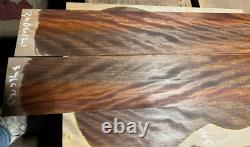 Guitare en bois de ton Ohia hawaïen bouclé, ensemble de luthier dos et éclisses OM