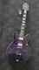 Guitare Jazz électrique Double Cutaway Couleur Violet Avec Manche Collé Et Incrustation De Bloc