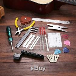 Guitares Réparation D'entretien Ensemble D'outils Boîte À Outils Guitare Avec Cordes Règle Cutter Nouveau