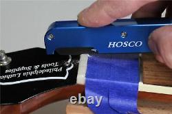 Hosco Compact Black Acoustic Guitar Nut File Set Avec Support En Aluminium