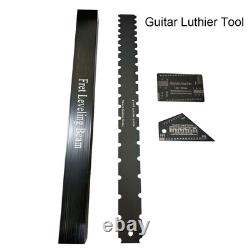 Kit de 4 outils de luthier pour guitare, règle à niveau du manche et poutre de nivellement des frettes