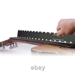 Kit de 4 outils de luthier pour guitare, règle à niveau du manche et poutre de nivellement des frettes