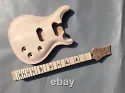 Kit de guitare 1Set 22 frettes Manche de guitare Corps de guitare en érable Top en bois de acajou