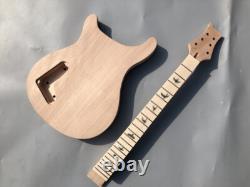 Kit de guitare 1Set 22 frettes Manche de guitare Corps de guitare en érable Top en bois de acajou