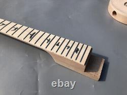 Kit de guitare 1Set 22 frettes Manche de guitare Corps de guitare en érable Top en bois de acajou