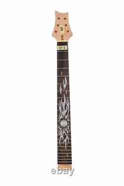 Kit de guitare 1set Manche de guitare 22 frettes Tilleul Touche en palissandre Incrustation soleil
