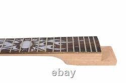 Kit de guitare 1set Manche de guitare 22 frettes Tilleul Touche en palissandre Incrustation soleil