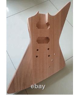 Kit de guitare électrique DIY EX-Style avec corps et manche en acajou et touche en palissandre