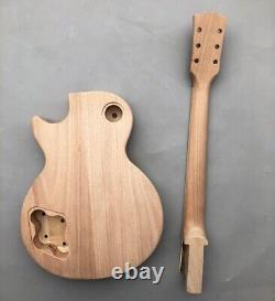 Kit de guitare électrique DIY avec manche en acajou, corps en érable flammé et jeu de micros HH