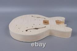 Kit de guitare électrique DIY avec manche et corps en acajou semi-creux, ensemble inachevé