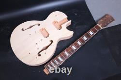 Kit de guitare électrique à assembler 22 frettes 24,75 pouces manche en palissandre corps en acajou