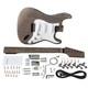 Kit De Guitare électrique à Assembler Soi-même Avec Corps En Bois De Zèbre Et Touche En 22 Frettes