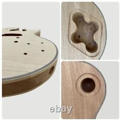 Kit de guitare électrique à assembler type LP, dessus en érable flammé, archtop, binding, LIVRAISON GRATUITE