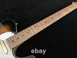 Magasin de guitares électriques Custom Shop Tuff Dog TL280 avec matériel doré et manche fixe en or.
