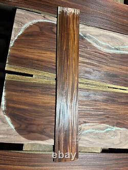 Magnifique ensemble de guitare en bois de rose bolivien luthier bois de dos et de côtés OO + touche