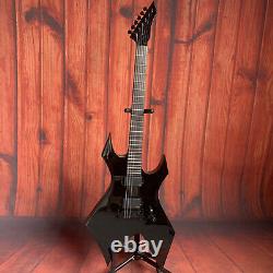 Micros HH personnalisés pour guitare électrique noire en aulne noir 6 cordes en jointure