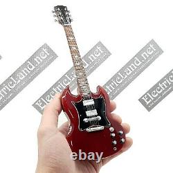 Mini Live Set Ac/dc Hommage 14 Kit De Batterie Miniature + Guitare Angus Young Acdc Box