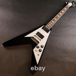 NOUVELLE EDWARDS E-FV-LTD Guitare électrique Flying V à manche set-noir 3,35 kg avec GB