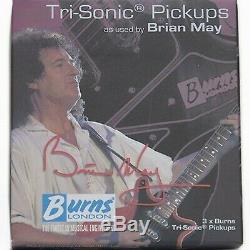New Burns, London Brian May Tri-sonic Set 3 Micros Guitare Metal Chrome Couverture