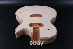 Nouveau Guitar Body Ahogany Flame Maple Veneer Guitar Project Hh Set En Lp