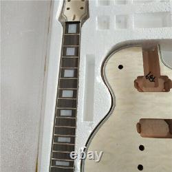 Nouveau Kit De Guitare Électrique Diy 1 Inachevé Corps En Acajou Et Cou De Guitare