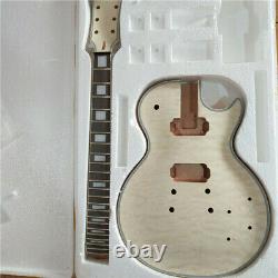 Nouveau kit de guitare électrique inachevé en acajou avec corps et manche de guitare