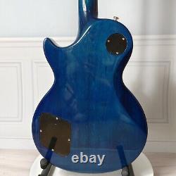 Nouvel ensemble de guitare électrique New Blue Burst en type solide à joint 6 cordes avec pièces chromées