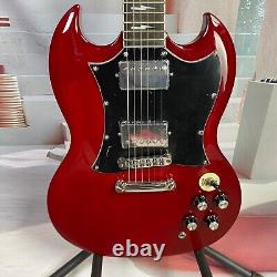 Nouvelle guitare électrique SG à 6 cordes en vente chaude avec manche en éclairage et remise sur le manche