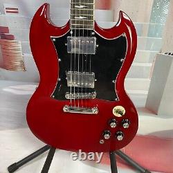 Nouvelle guitare électrique SG à 6 cordes en vente chaude avec manche en éclairage et remise sur le manche