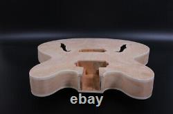 One Set Semi-hollow Electric Guitar Body+neck Rosewood Fretboard Inachevé